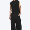 Loose Pleated Sweatpants – Dark Black Loose Pleated Sweatpants – Dark Black