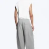 Loose Pleated Sweatpants – Grey Melange Loose Pleated Sweatpants – Grey Melange