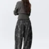 Loose Printed Cotton Terry Sweatpants – Dark Grey – Camo Loose Printed Cotton Terry Sweatpants – Dark Grey – Camo