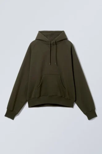 Loose Raglan Hoodie – Dark Green