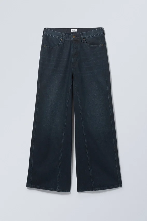 Loose Regular Waist Wide Jeans – Blue Layer Loose Regular Waist Wide Jeans – Blue Layer