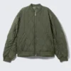 Loose Reversible Bomber Jacket – Dark Khaki – Floral Loose Reversible Bomber Jacket – Dark Khaki – Floral