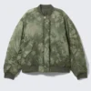 Loose Reversible Bomber Jacket – Dark Khaki – Floral Loose Reversible Bomber Jacket – Dark Khaki – Floral