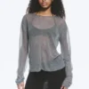 Loose Sheer Knitted Sweater – Grey Melange Loose Sheer Knitted Sweater – Grey Melange