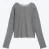 Loose Sheer Knitted Sweater – Grey Melange Loose Sheer Knitted Sweater – Grey Melange