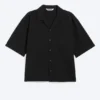 Loose Short-Sleeved Resort Shirt – Black Loose Short-Sleeved Resort Shirt – Black