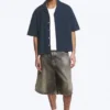 Loose Short-Sleeved Resort Shirt – Checked Dark Blue Loose Short-Sleeved Resort Shirt – Checked Dark Blue