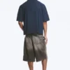 Loose Short-Sleeved Resort Shirt – Checked Dark Blue Loose Short-Sleeved Resort Shirt – Checked Dark Blue