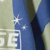 Loose Soccer Team Knitted Sweater – Green & Blue Stripe Loose Soccer Team Knitted Sweater – Green & Blue Stripe