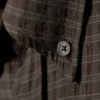 Loose Structured Button-Down Shirt – Checked Dark Brown Loose Structured Button-Down Shirt – Checked Dark Brown
