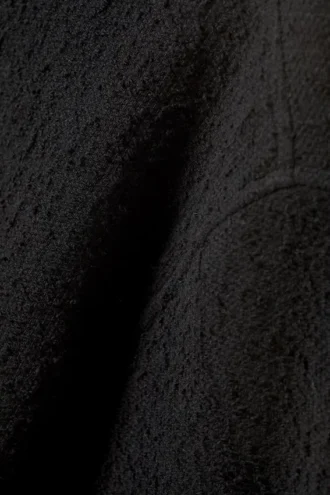 Loose Structured Short Sleeve Shirt – Black