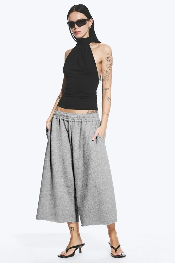 Loose Terry Shorts – Dusty Light Grey Melange Loose Terry Shorts – Dusty Light Grey Melange