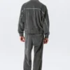 Loose Velour Track Jacket – Dark Grey Loose Velour Track Jacket – Dark Grey