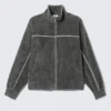 Loose Velour Track Jacket – Dark Grey Loose Velour Track Jacket – Dark Grey