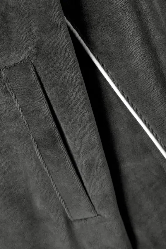 Loose Velour Track Jacket – Dark Grey Loose Velour Track Jacket – Dark Grey