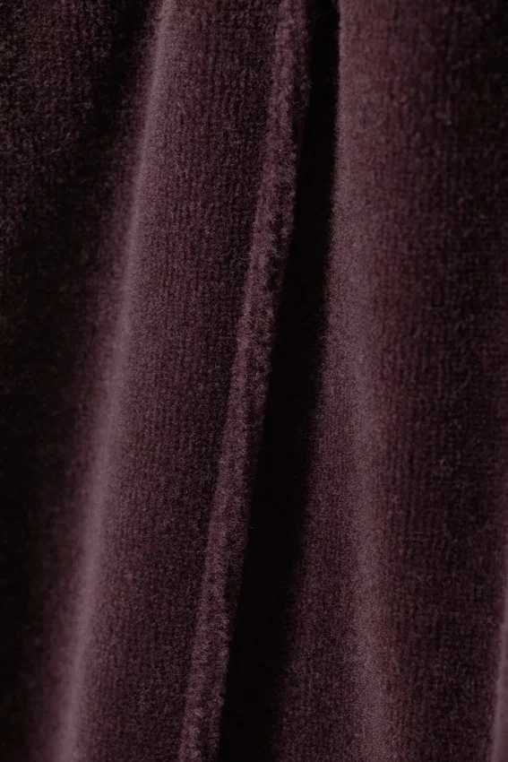Loose Washed Velvet Track Trousers – Washed Dark Purple Loose Washed Velvet Track Trousers – Washed Dark Purple