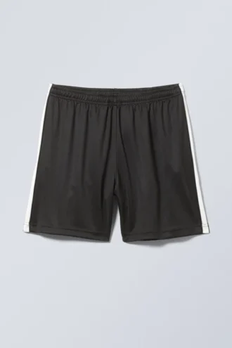 Loose Wide Colour-Block Shorts – Black