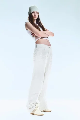 Looser Regular Waist Loose Straight Jeans – Creased White – White | Cheap Monday Gb Looser Regular Waist Loose Straight Jeans – Creased White – White | Cheap Monday Gb