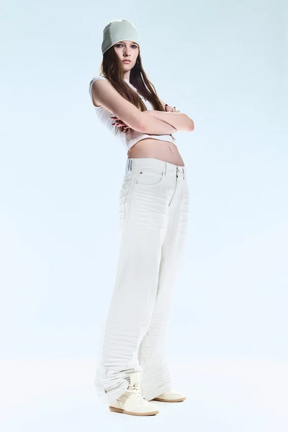 Looser Regular Waist Loose Straight Jeans – Creased White – White | Cheap Monday Gb Looser Regular Waist Loose Straight Jeans – Creased White – White | Cheap Monday Gb