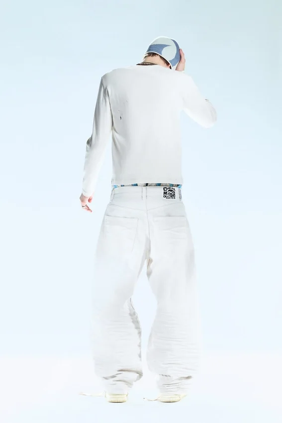 Looser Regular Waist Loose Straight Jeans – Creased White – White | Cheap Monday Gb Looser Regular Waist Loose Straight Jeans – Creased White – White | Cheap Monday Gb