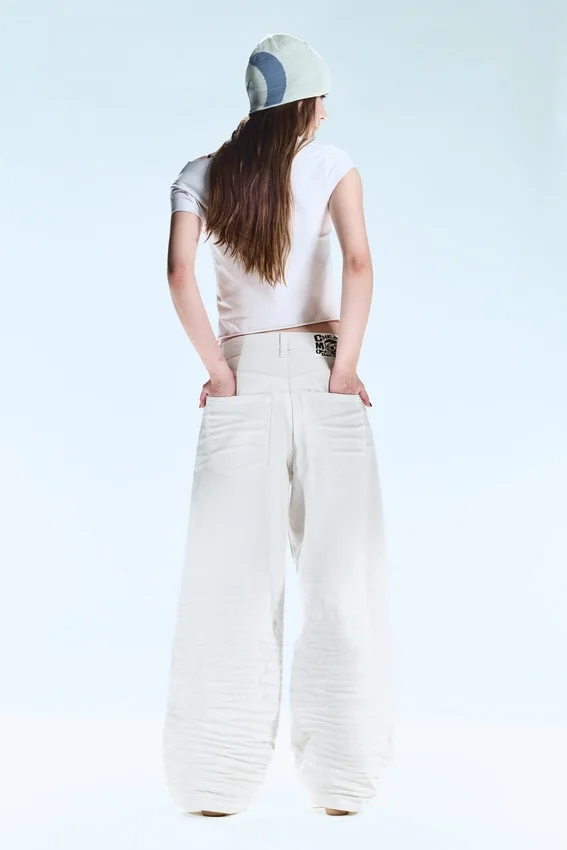 Looser Regular Waist Loose Straight Jeans – Creased White – White | Cheap Monday Gb Looser Regular Waist Loose Straight Jeans – Creased White – White | Cheap Monday Gb