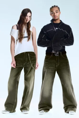 Looser Regular Waist Loose Straight Jeans – Deep Green – Khaki Green | Cheap Monday Gb Looser Regular Waist Loose Straight Jeans – Deep Green – Khaki Green | Cheap Monday Gb