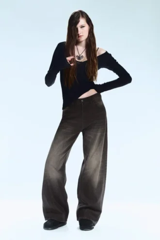 Looser Regular Waist Loose Straight Jeans – Mustard Black – Black | Cheap Monday Gb Looser Regular Waist Loose Straight Jeans – Mustard Black – Black | Cheap Monday Gb