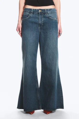 Loosy Lucie Low Rise Regular Flared Jeans – Tide Blue – Medium Blue | Cheap Monday Gb Loosy Lucie Low Rise Regular Flared Jeans – Tide Blue – Medium Blue | Cheap Monday Gb