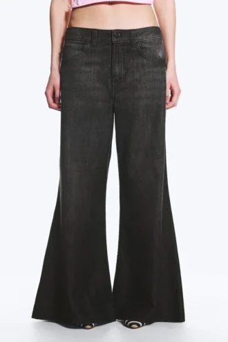 Loosy Lucie Low Rise Regular Flared Jeans – Washed Black | Cheap Monday Gb Loosy Lucie Low Rise Regular Flared Jeans – Washed Black | Cheap Monday Gb