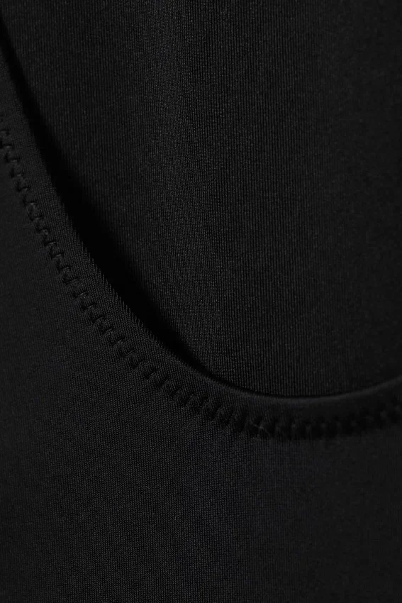 Low Back Scoop Neck Swimsuit – Black Low Back Scoop Neck Swimsuit – Black