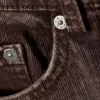 Low Bootcut Cotton Trousers – Structured Dark Brown Low Bootcut Cotton Trousers – Structured Dark Brown