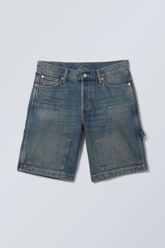 Low Carpenter Denim Shorts – Steel Blue Low Carpenter Denim Shorts – Steel Blue