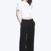 Low Flared Suit Trousers – Black Low Flared Suit Trousers – Black