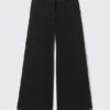 Low Flared Suit Trousers – Black Low Flared Suit Trousers – Black