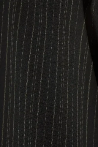 Low Flared Suit Trousers – Striped Black Low Flared Suit Trousers – Striped Black