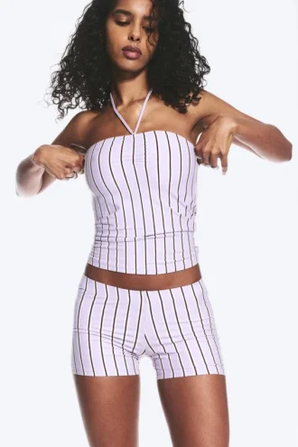 Low Jersey Hotpants – Purple Stripe