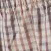 Low Loose Bleached Cotton Trousers – Blue Check – Bleached Effect Low Loose Bleached Cotton Trousers – Blue Check – Bleached Effect