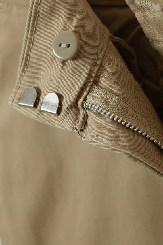 Low Loose Chino Trousers – Dusty Beige Low Loose Chino Trousers – Dusty Beige