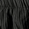 Low Loose Cotton Trousers – Striped Black Low Loose Cotton Trousers – Striped Black