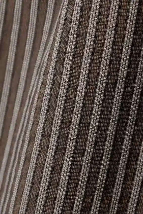 Low Loose Cotton Trousers – Striped Brown Low Loose Cotton Trousers – Striped Brown