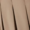 Low Pleated Mini Skirt – Dusty Beige Low Pleated Mini Skirt – Dusty Beige