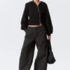Low Rise Baggy Ripstop Trousers – Dark Grey Low Rise Baggy Ripstop Trousers – Dark Grey