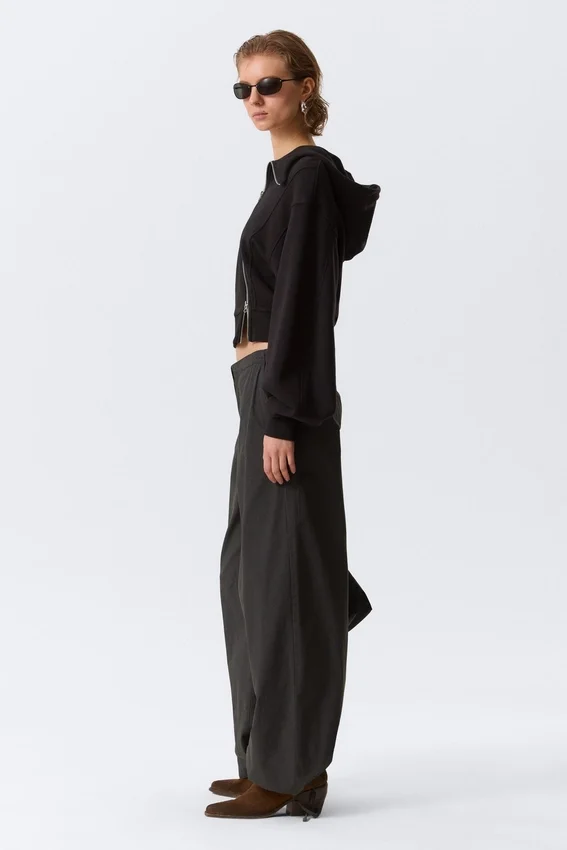 Low Rise Baggy Ripstop Trousers – Dark Grey Low Rise Baggy Ripstop Trousers – Dark Grey