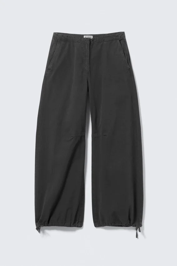 Low Rise Baggy Ripstop Trousers – Dark Grey Low Rise Baggy Ripstop Trousers – Dark Grey