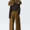 Low Rise Baggy Ripstop Trousers – Dark Khaki Low Rise Baggy Ripstop Trousers – Dark Khaki