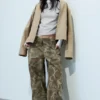 Low Rise Baggy Ripstop Trousers – Khaki Green – Camo Low Rise Baggy Ripstop Trousers – Khaki Green – Camo