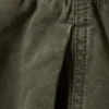 Low Rise Baggy Washed Canvas Trousers – Washed Dark Khaki Green Low Rise Baggy Washed Canvas Trousers – Washed Dark Khaki Green
