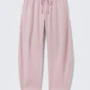 Low Rise Barrel Leg Sweatpants – Light Dusty Pink Low Rise Barrel Leg Sweatpants – Light Dusty Pink