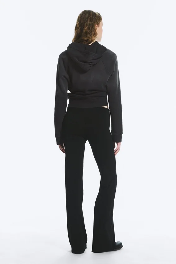 Low Rise Bootcut Jersey Trousers – Black Low Rise Bootcut Jersey Trousers – Black