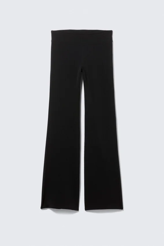 Low Rise Bootcut Jersey Trousers – Black Low Rise Bootcut Jersey Trousers – Black